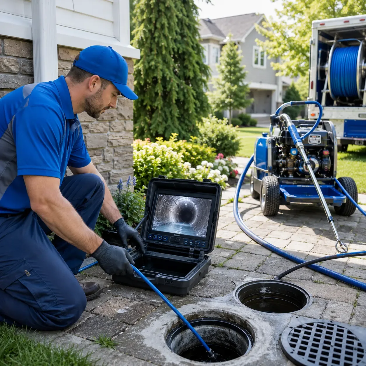 Outdoor drain cleaning professionals serving Derby, CT